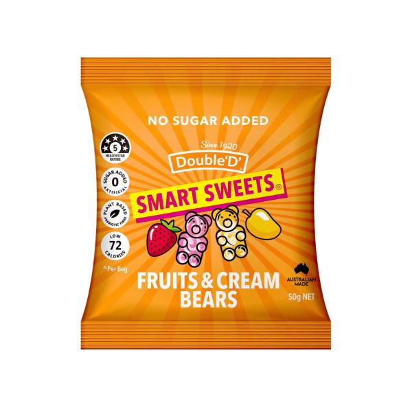DOUBLE D SMART SWEETS FRUITS N CREAM 50G