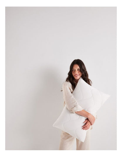Sleep Cool Wool + Cotton Pillow Protector in White