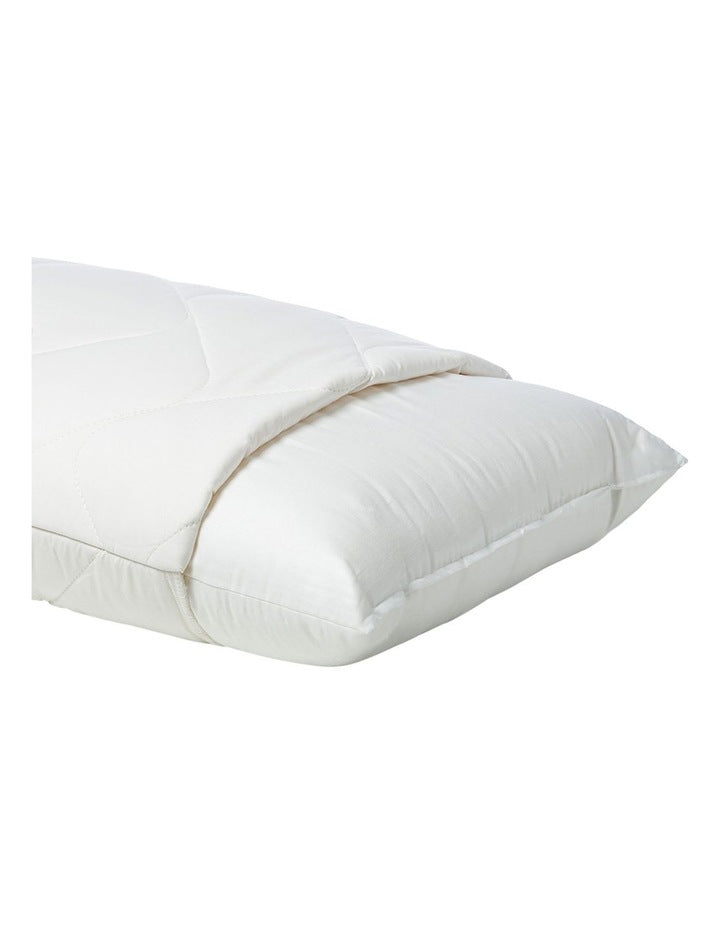 Sleep Cool Wool + Cotton Pillow Protector in White