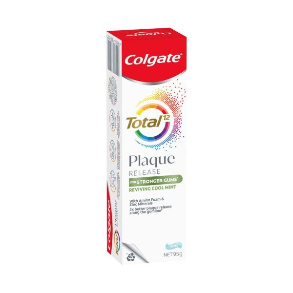 COLGATE TOTAL TOOTHPASTE PLAQUE RELEASE & GUM REVIVING COOL MINT 95 GRAM