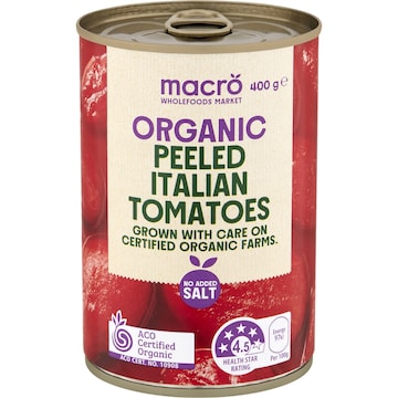 Macro Organic Peeled Italian Tomatoes 400g