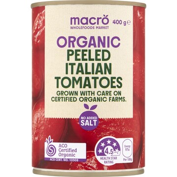 Macro Organic Peeled Italian Tomatoes 400g