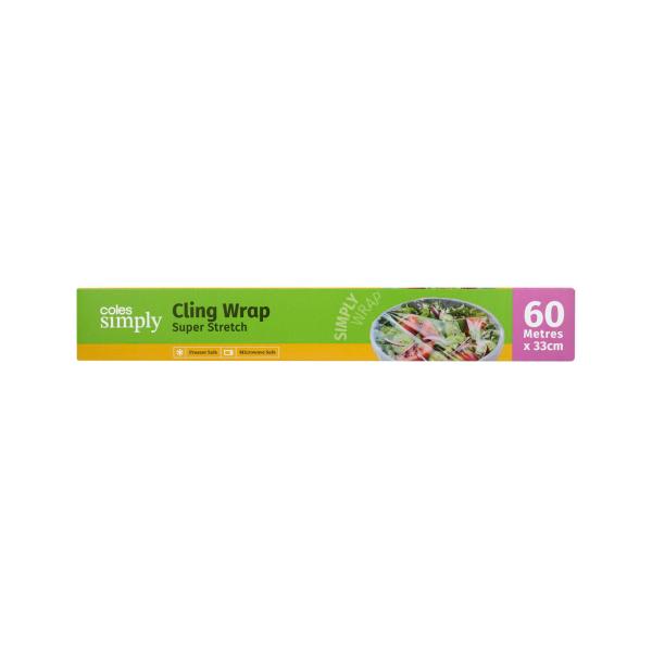 COLES SIMPLY CLING WRAP 60 METRE