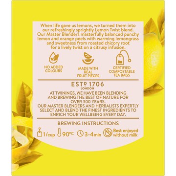 Twinings Lemon Twist Tea Bags 10 pack