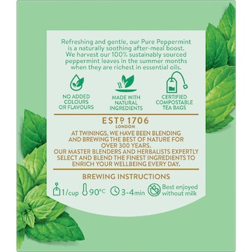 Twinings Pure Peppermint Tea Bags 10 pack