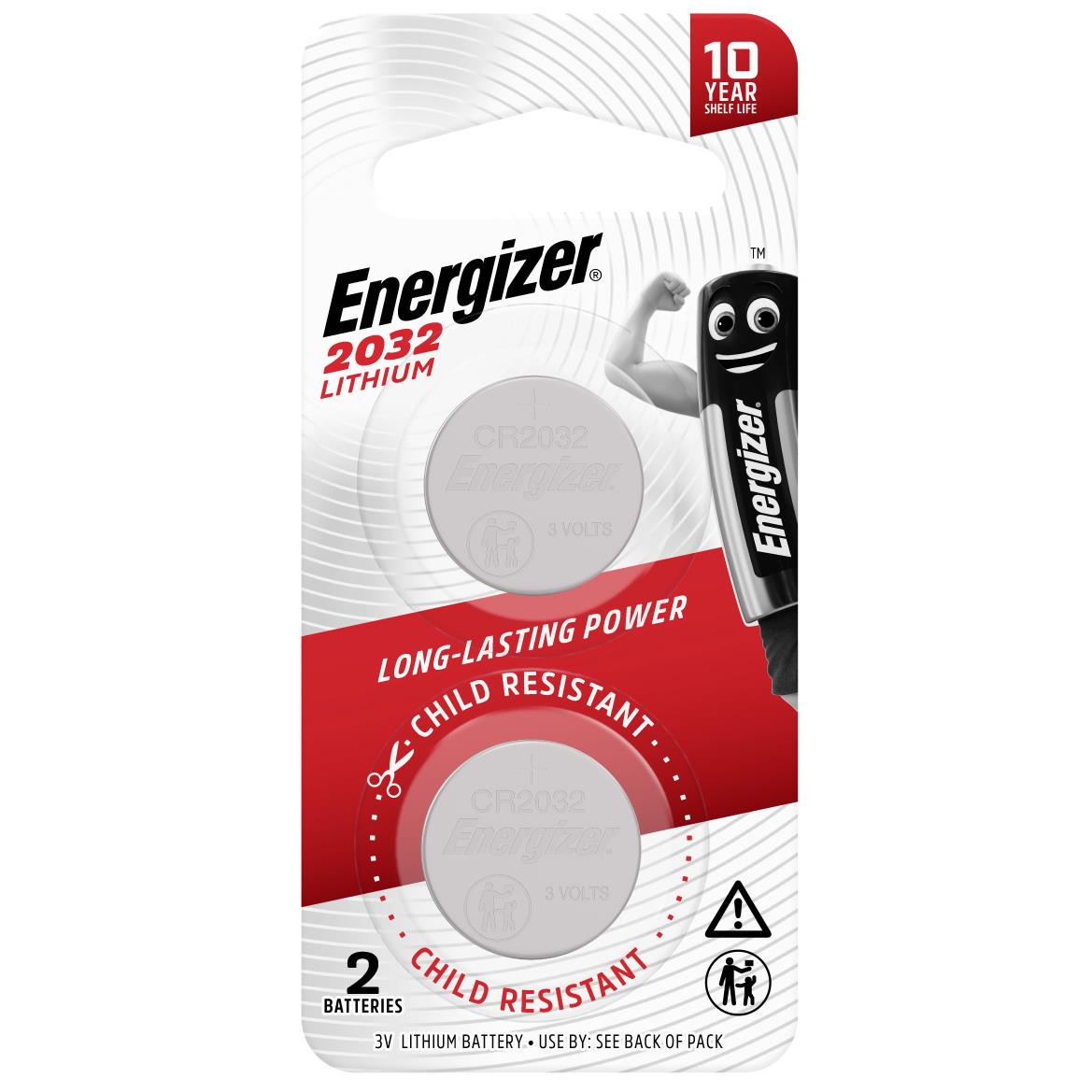 Energizer Lithium 2032 Coin Battery (2pk)