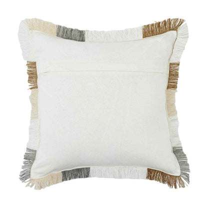 43cm Check Fringe Cushion