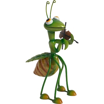Green Gardener Metal Grasshopper With Violin Violin each