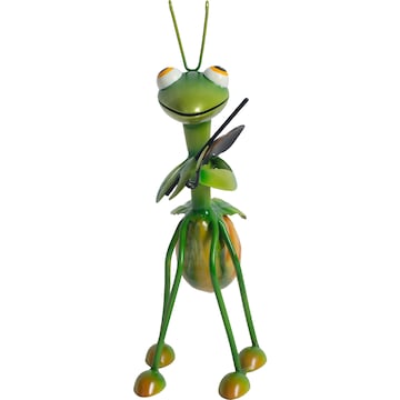 Green Gardener Metal Grasshopper With Violin Violin each