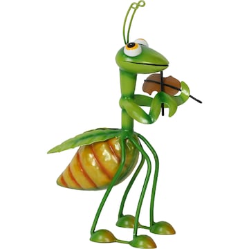 Green Gardener Metal Grasshopper With Violin Violin each