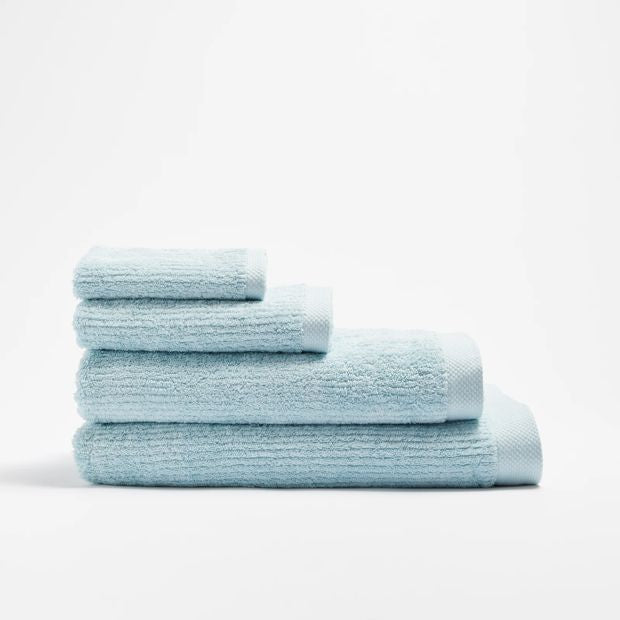Australian Cotton Ribbed Bath Towel - Piper - Aqua