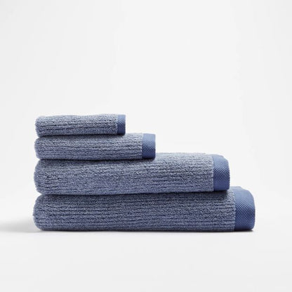 Australian Cotton Ribbed Hand Towel - Piper - Blue Marle