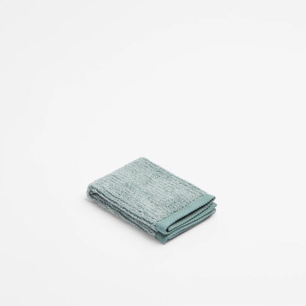 Australian Cotton Ribbed Face Washer - Piper - Sage Marle