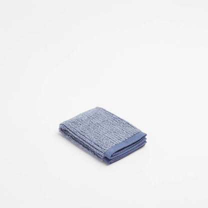 Australian Cotton Ribbed Face Washer - Piper - Ocean Blue Marle