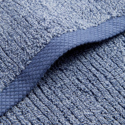 Australian Cotton Ribbed Face Washer - Piper - Ocean Blue Marle