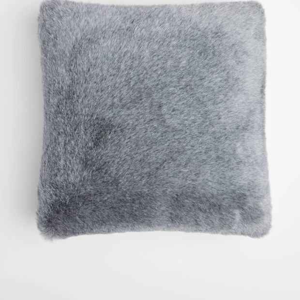 Myles Faux Fur Cushion - Charcoal