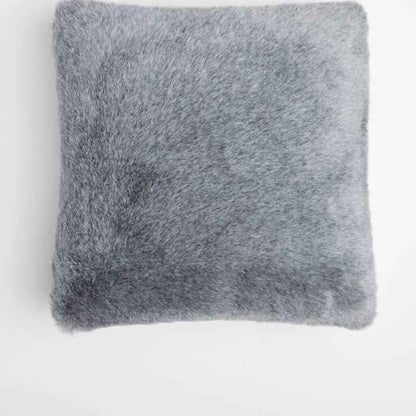 Myles Faux Fur Cushion - Charcoal