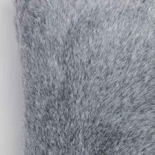 Myles Faux Fur Cushion - Charcoal