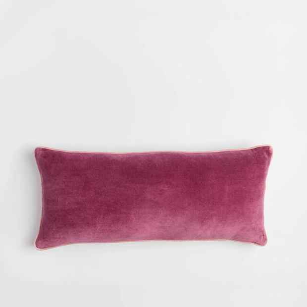 Ezra Velvet Breakfast Cushion - Berry