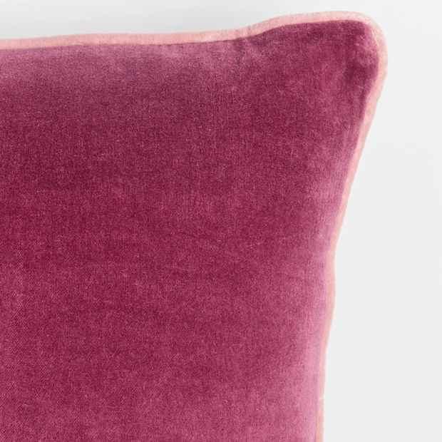 Ezra Velvet Breakfast Cushion - Berry