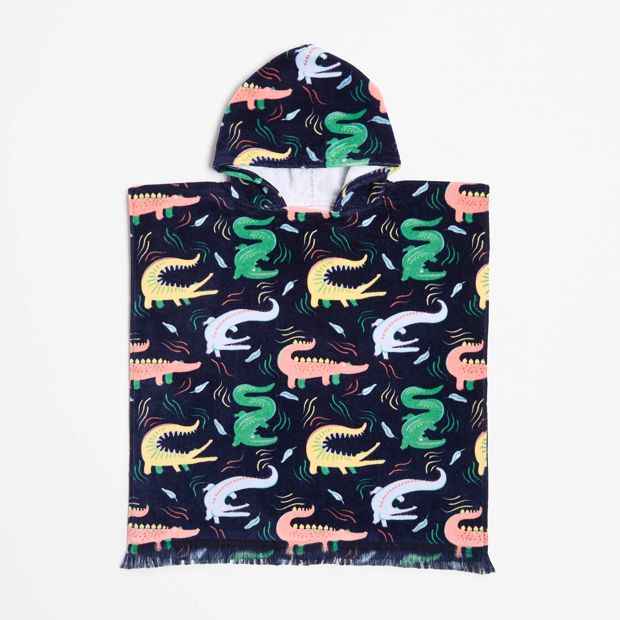 Kids Crocodile Hooded Beach Towel