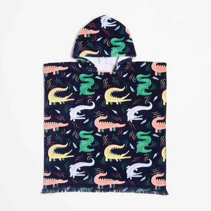 Kids Crocodile Hooded Beach Towel