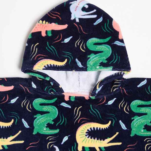 Kids Crocodile Hooded Beach Towel