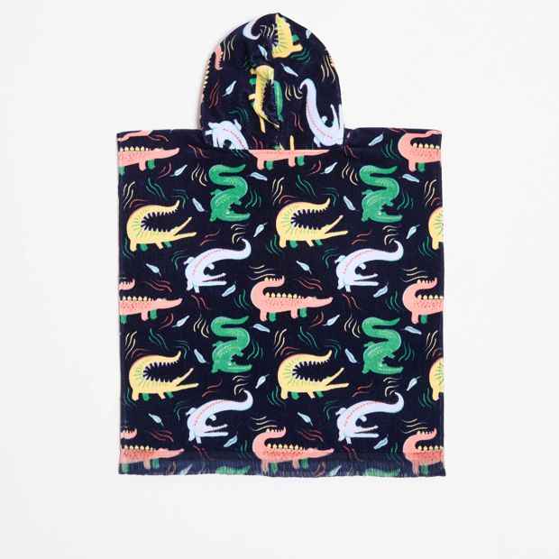 Kids Crocodile Hooded Beach Towel