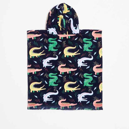 Kids Crocodile Hooded Beach Towel
