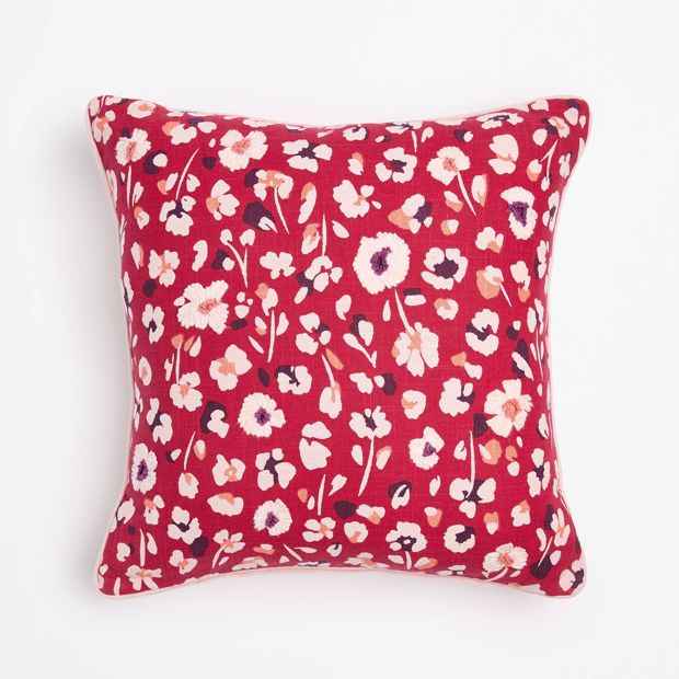 Ivy Leopard Floral Print Cushion