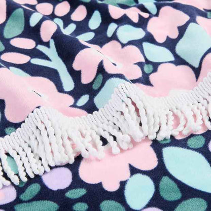 Australian Cotton Kids Beach Towel - Ditsy Floral Lilac