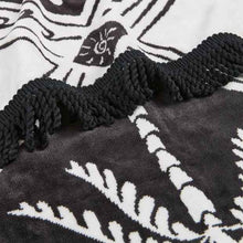 Australian Cotton Kids Beach Towel - Palm Tree Black