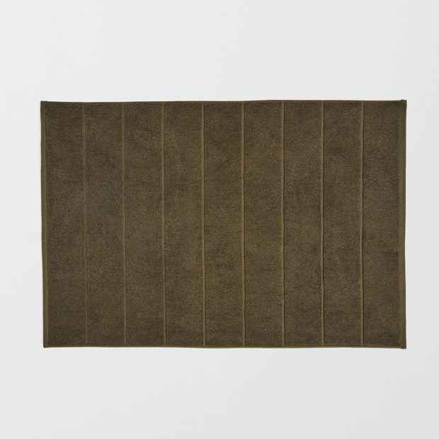 Laynie Australian Cotton Textured Bath Mat - Moss