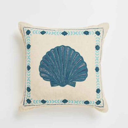 Pippa Shell Embroidered Cushion
