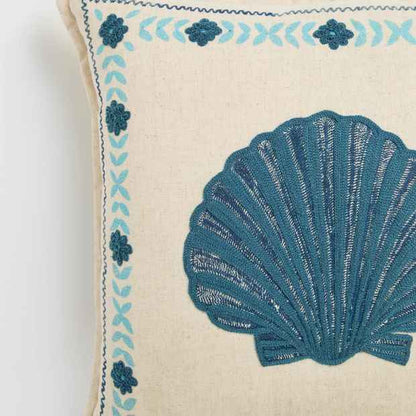 Pippa Shell Embroidered Cushion