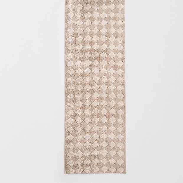 Diamond Bath Runner - Natural