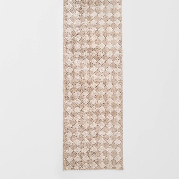 Diamond Bath Runner - Natural