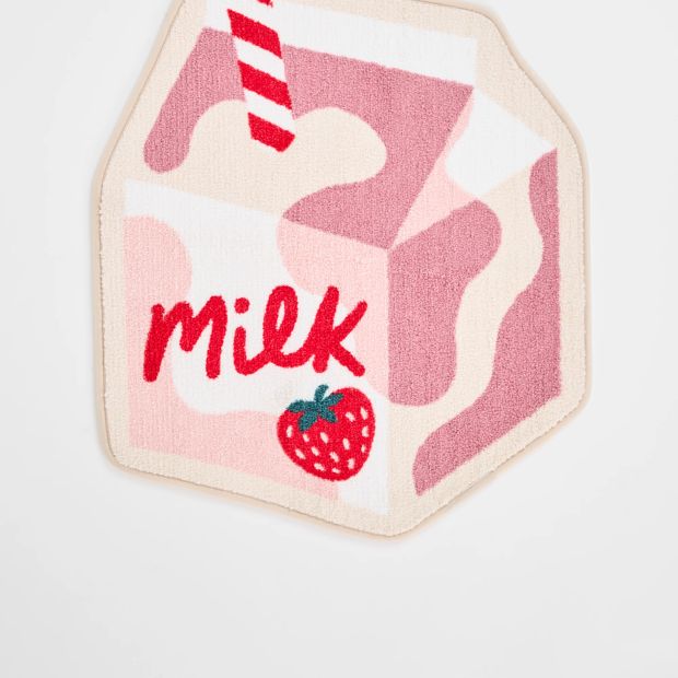 Kids Strawberry Milk Bath Mat