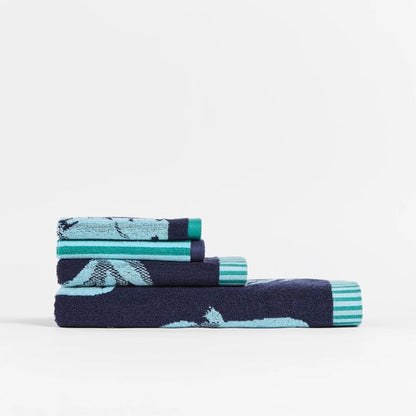 Kids Dino Australian Cotton Bath Towel - Peacoat