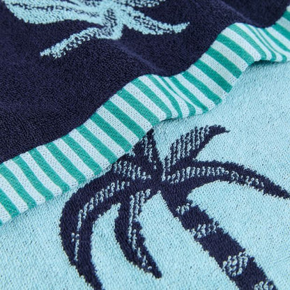 Kids Dino Australian Cotton Bath Towel - Peacoat