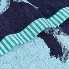 Kids Dino Australian Cotton Hand Towel - Peacoat