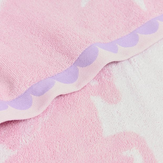 Kids Unicorn Australian Cotton Bath Towel - Pale Lilac