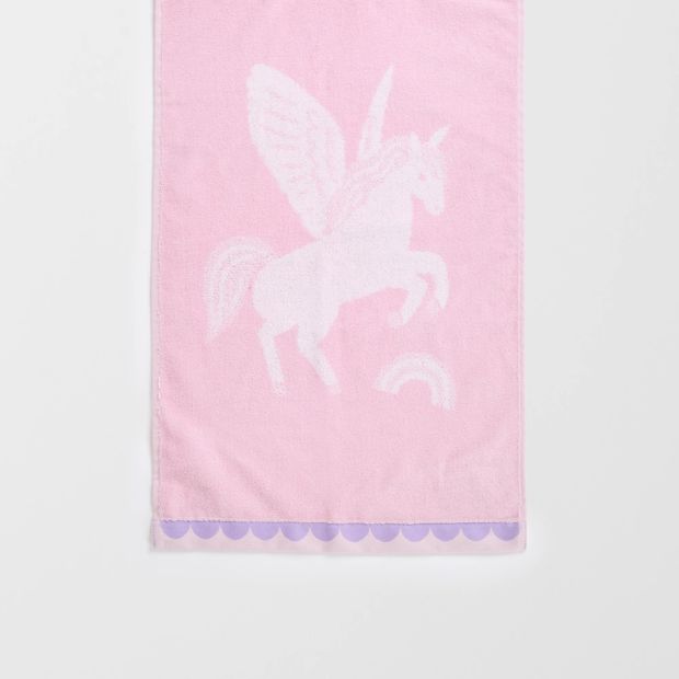 Kids Unicorn Australian Cotton Hand Towel - Pale Lilac