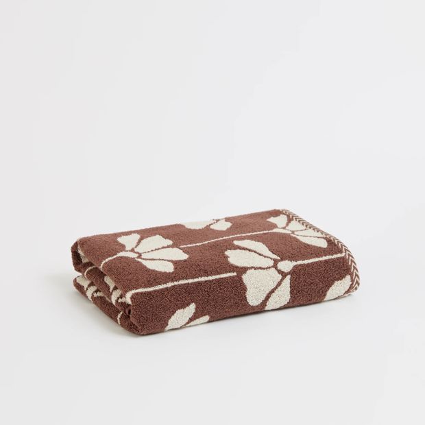 Lotus Australian Cotton Textured Bath Towel - Tiramisu