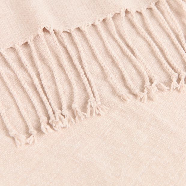 Issy Chenille Throw - Moonbeam