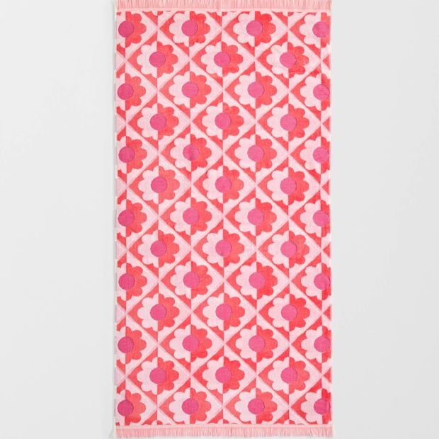 Kids Daisy Velour Jacquard Australian Cotton Beach Towel