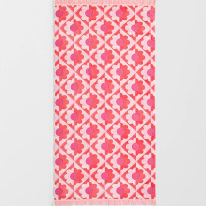 Kids Daisy Velour Jacquard Australian Cotton Beach Towel