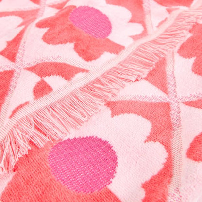 Kids Daisy Velour Jacquard Australian Cotton Beach Towel