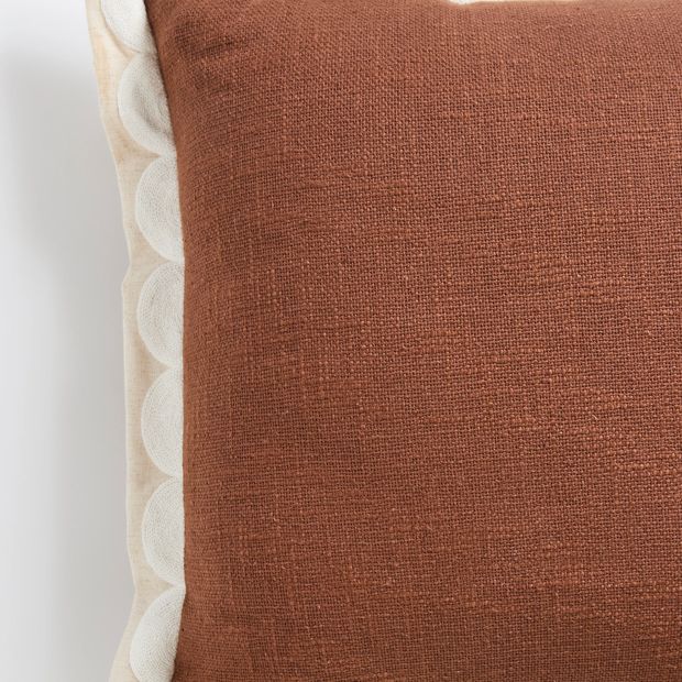 Sylvie Scallop Embroidered Cushion
