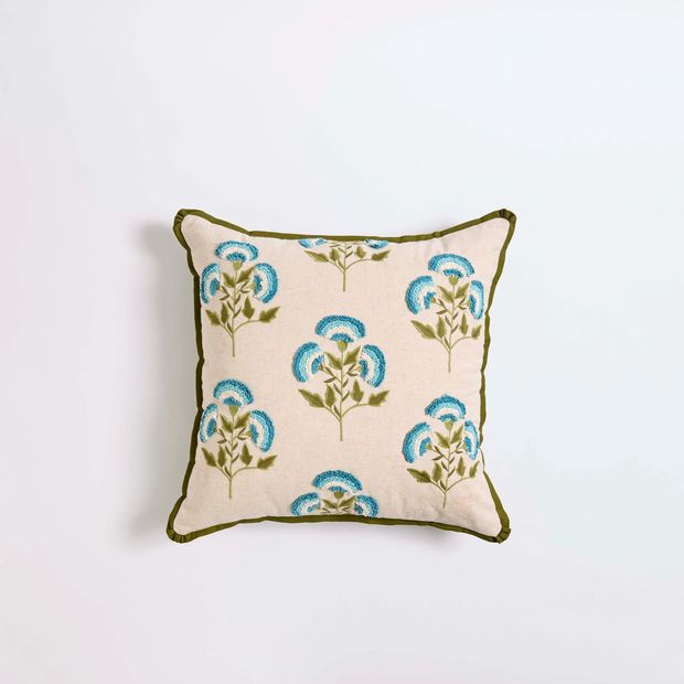 Aliyah Embroidered Floral Cushion